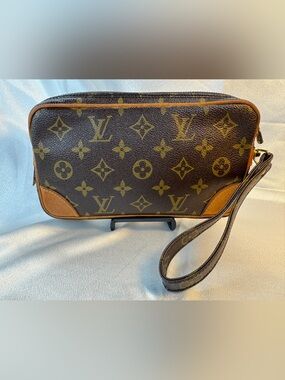Louis Vuitton Marly Monogram Dragonne Clutch Pouch Unisex
